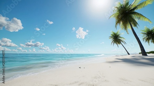 Wallpaper Mural Sunny Tropical Beach Paradise Torontodigital.ca