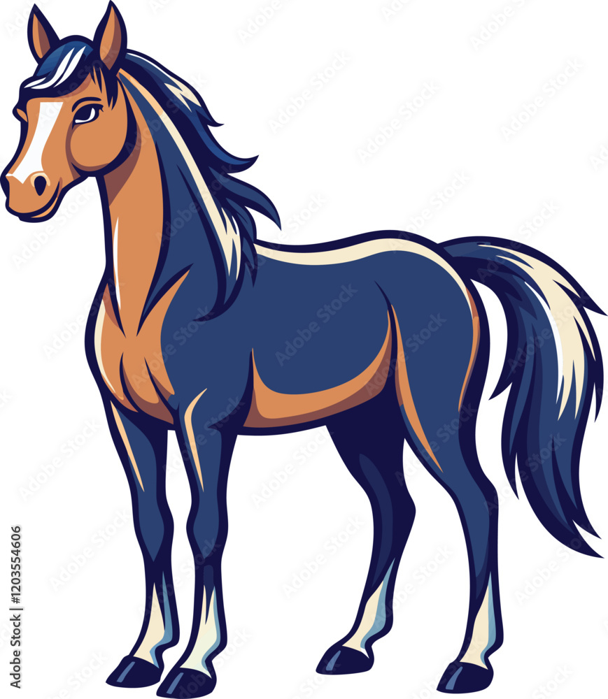 Obraz premium Beautiful animal horse vector artwork illustration 