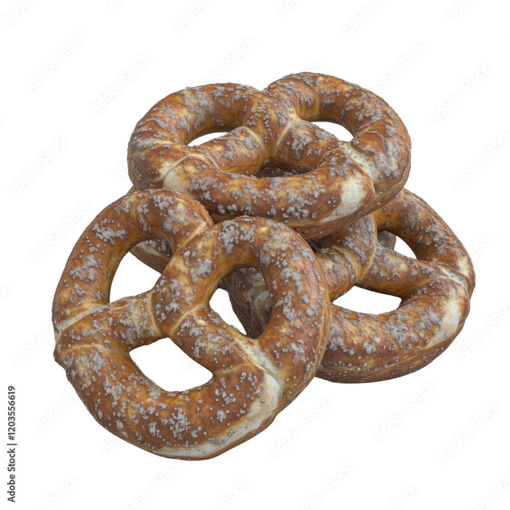 Delicious, freshly baked soft pretzels stacked. Delicious, freshly baked soft pretzels stacked.