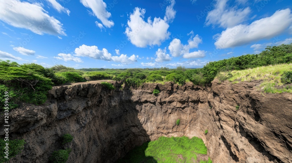 Coastal Clifftop with Lush Vegetation Coastal Clifftop with Lush Vegetation