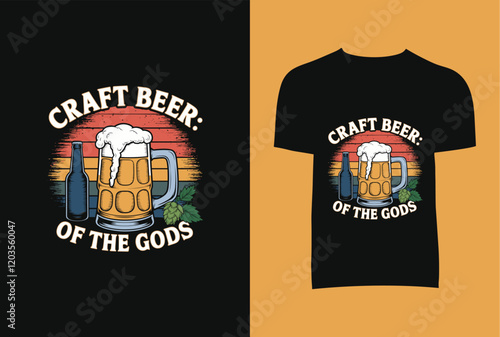 Craft Beer Of The Gods T-Shirt Design
