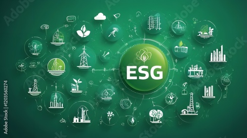 ESG icon concept environment society and governance

 photo