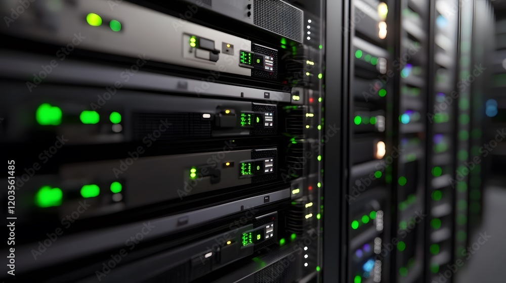 52. A 3D render of interconnected servers in a digital network, signifying global hosting speed and reliability 52. A 3D render of interconnected servers in a digital network, signifying global hosting speed and reliability