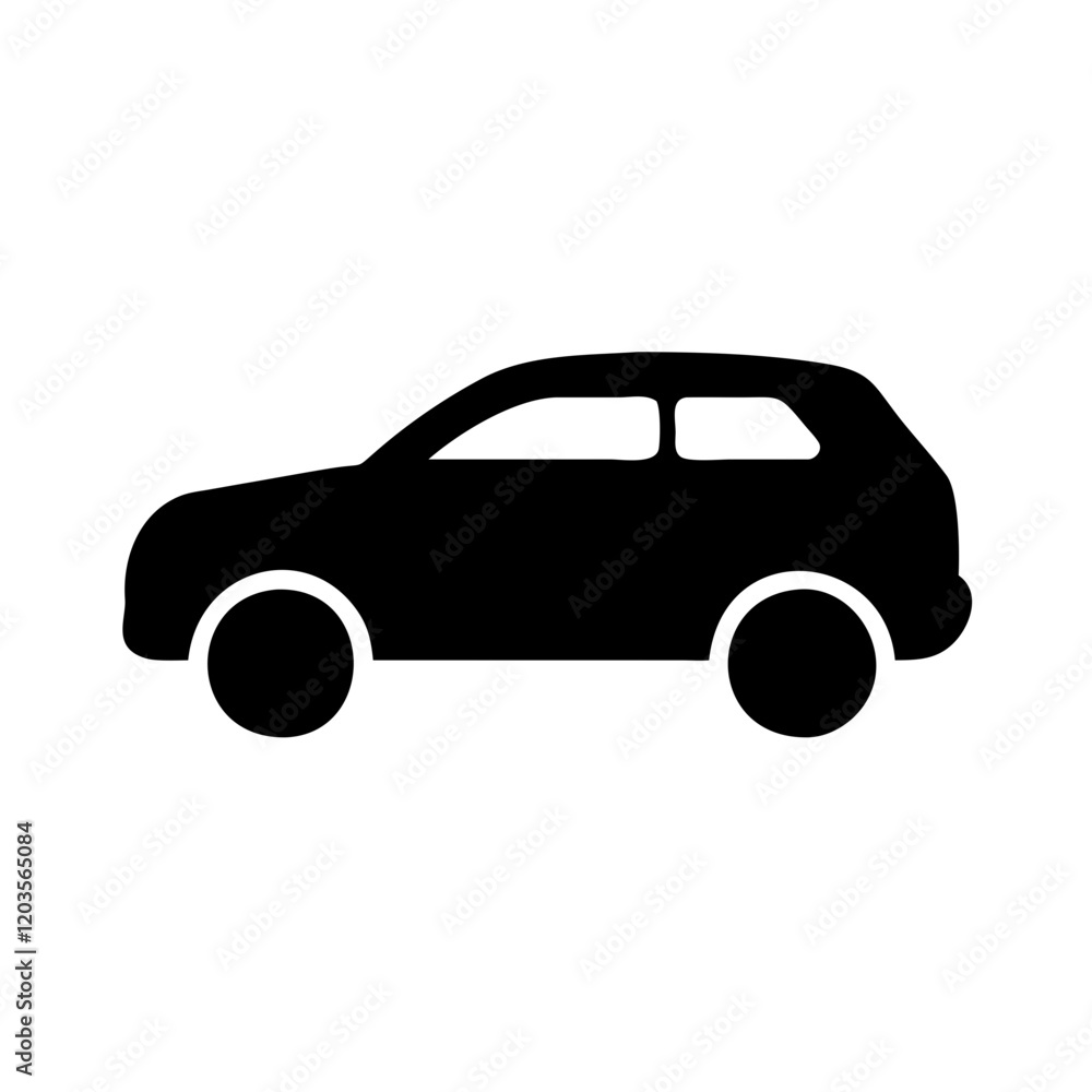 Obraz premium Silhouette of a Car Vector Illustration