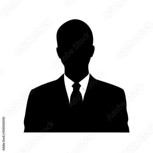 Silhouette of a Businessman in Professional Attire Depicting Leadership and Elegance Vector Illustration