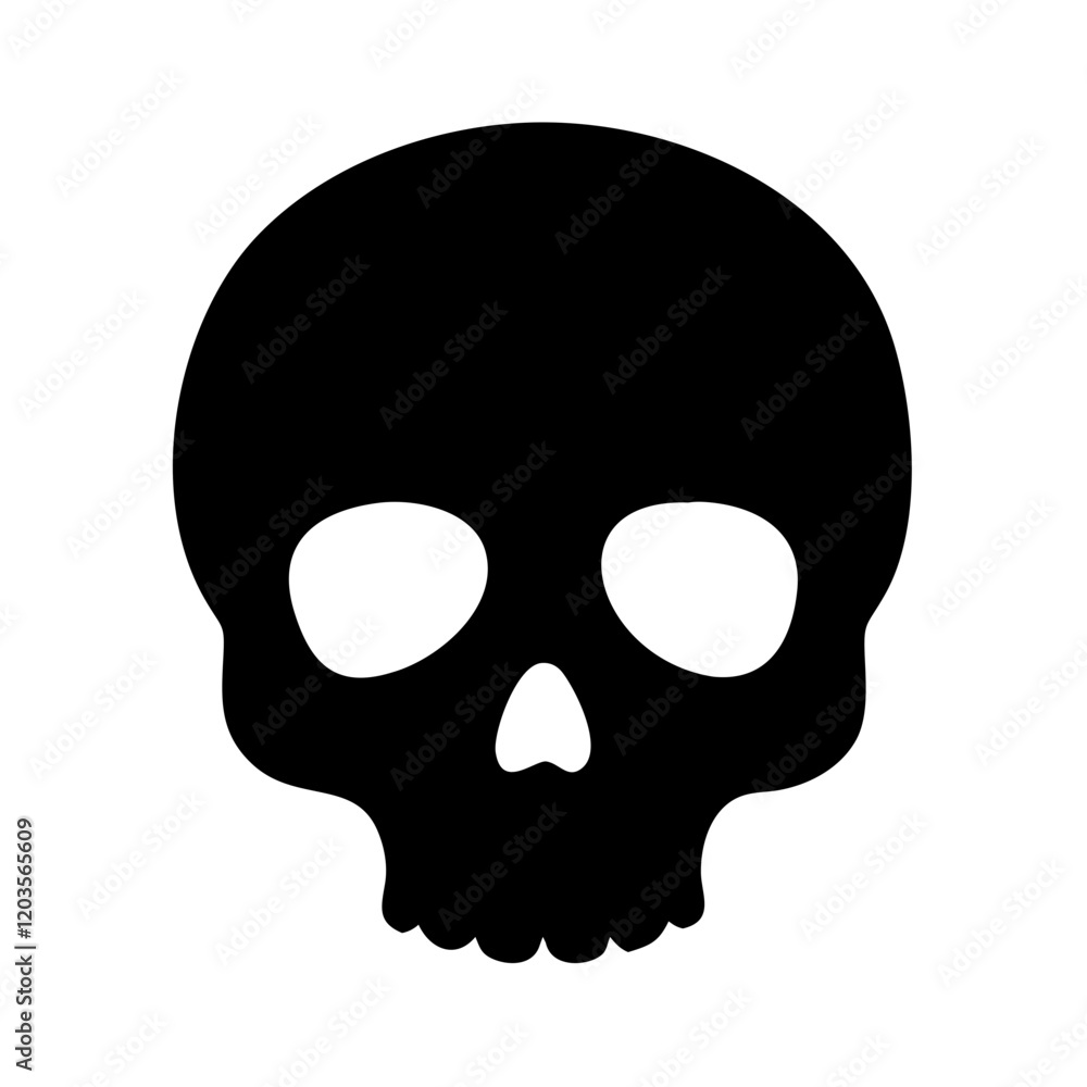 Simple Black Skull Silhouette Clipart Simple Black Skull Silhouette Clipart