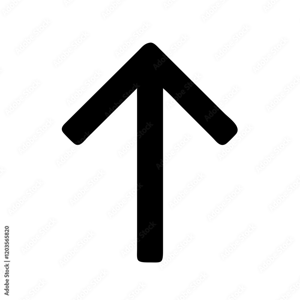 Simple Black Upward Arrow Icon Vector Icon Illustration Simple Black Upward Arrow Icon Vector Icon Illustration