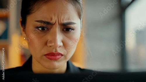 Wallpaper Mural 4k video of a sad Korean employee burnout. Torontodigital.ca