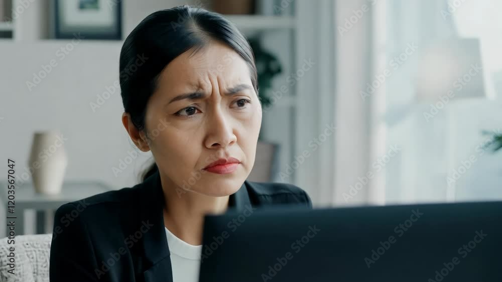 4k video of a sad Korean employee burnout. 4k video of a sad Korean employee burnout.