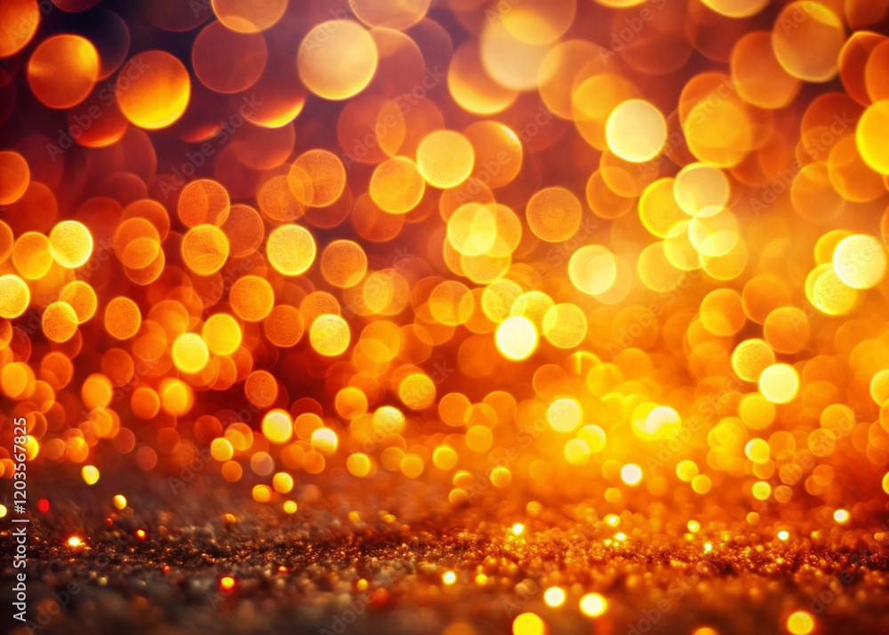 Bokeh Effect on Grainy Orange and Yellow Paper Background - Stock Photo Bokeh Effect on Grainy Orange and Yellow Paper Background - Stock Photo