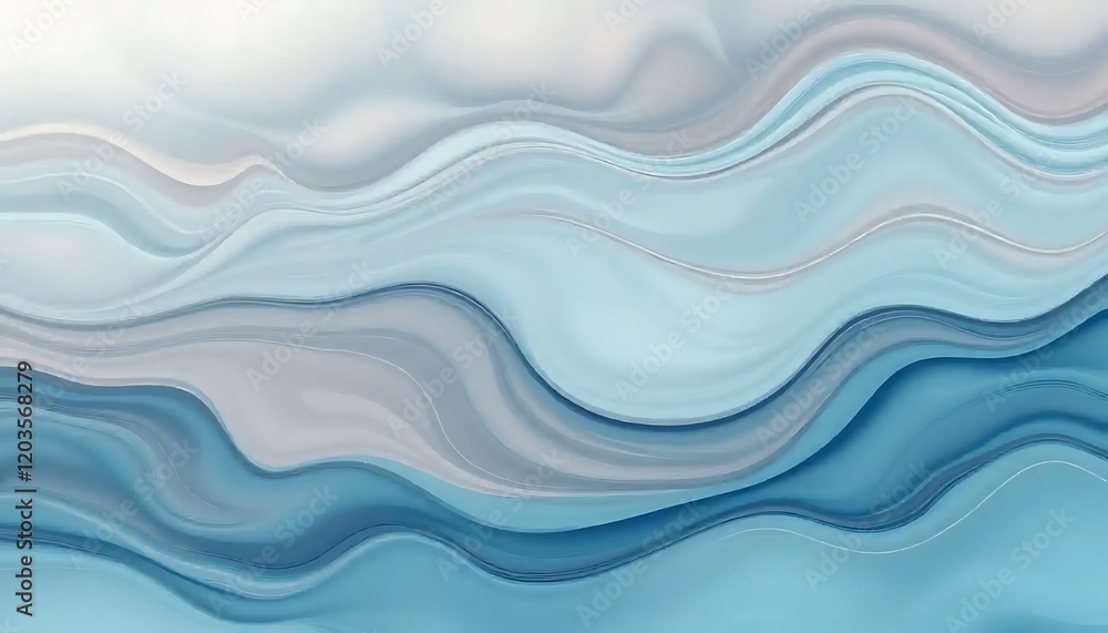 Fototapeta premium Abstract Blue and Gray Wave Pattern Design