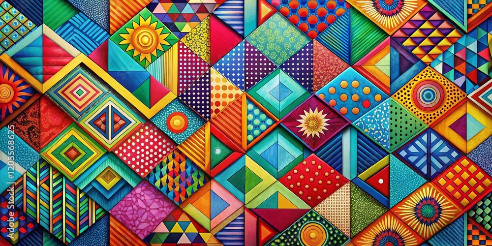 Bold Geometric Abstract Art: Vibrant Color Block Design for Modern Decor Bold Geometric Abstract Art: Vibrant Color Block Design for Modern Decor