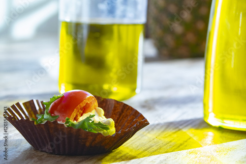 homemade canapé appetizer photo