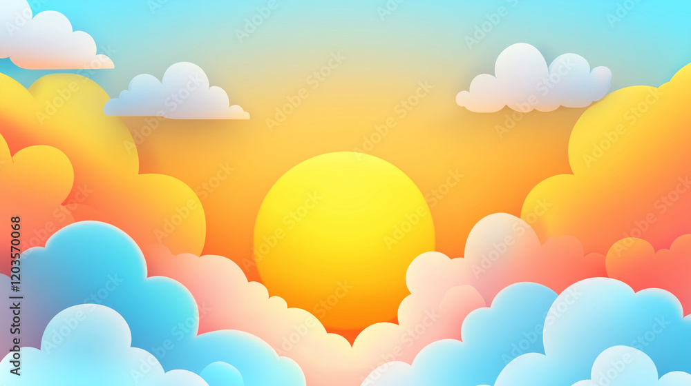 Abstract Sky with Colorful Clouds Abstract Sky with Colorful Clouds