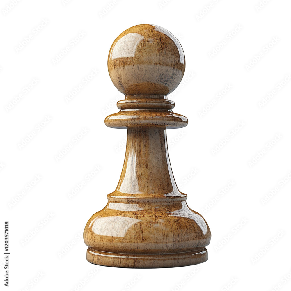 Polished Wooden Chess Pawn Close Up Studio Shot Strategy Game Piece Polished Wooden Chess Pawn Close Up Studio Shot Strategy Game Piece