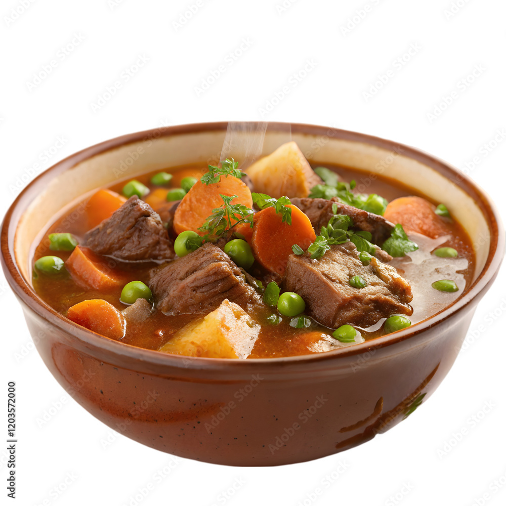 delicious bowl of beef stew on transparent background delicious bowl of beef stew on transparent background