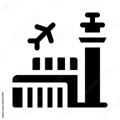 airport glyph icon