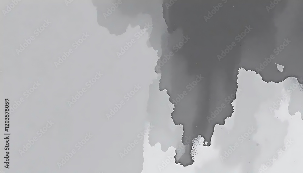 Obraz premium Abstract grayscale painting with flowing ink forms