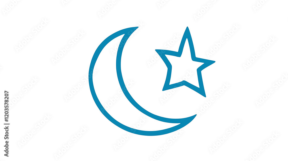 A blue moon with a star in the middle. generated using AI A blue moon with a star in the middle. generated using AI