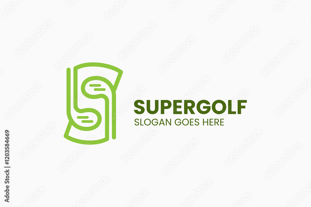 Super Golf Logo. Vector Illustration