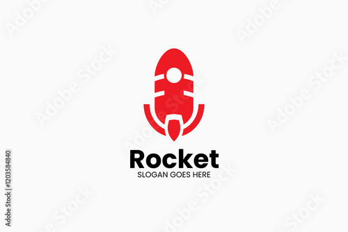 Rocket Podcast Logo. Vector Illustration