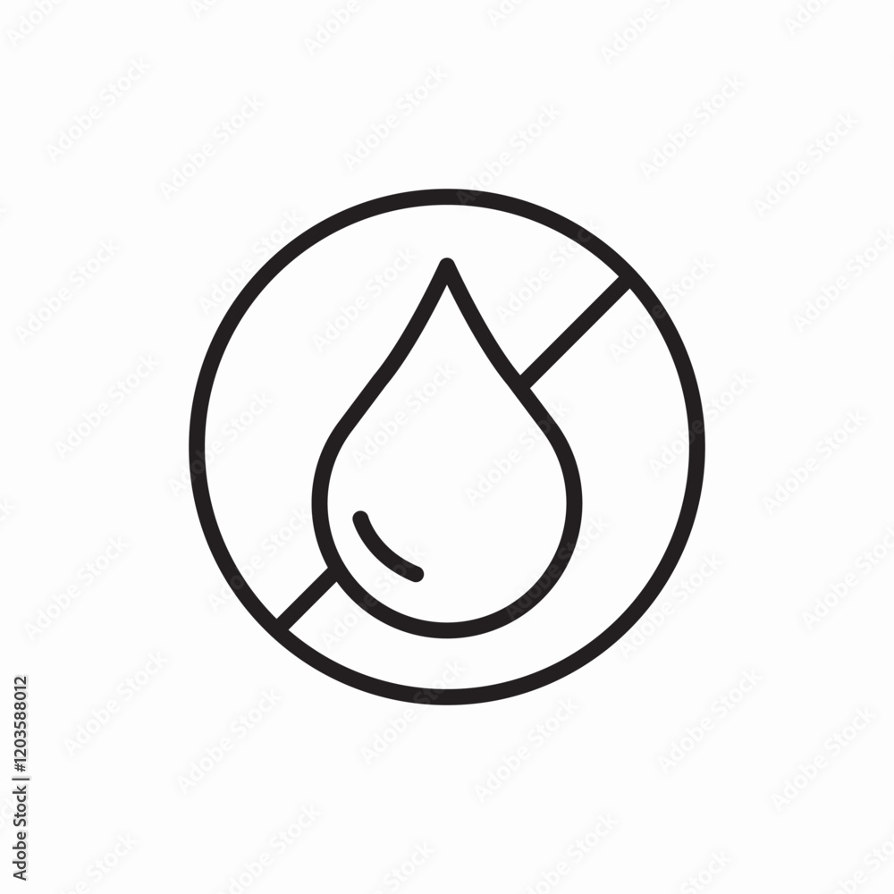 Pure water drop fresh icon vector sign Pure water drop fresh icon vector sign