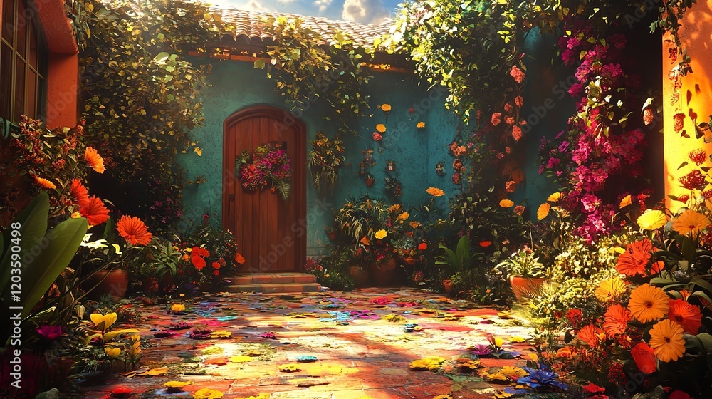 Obraz premium A vibrant illustration of a textured colorful background