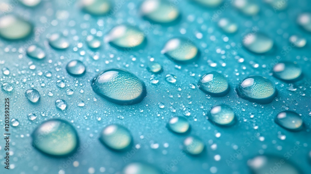 Water drops a light turquoise background creating a refreshing design with a realistic texture of fresh droplets and dewy bubbles scattered across the surface Water drops a light turquoise background creating a refreshing design with a realistic texture of fresh droplets and dewy bubbles scattered across the surface