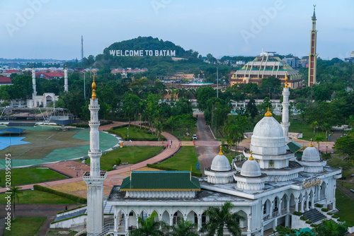 Batam skyline with 