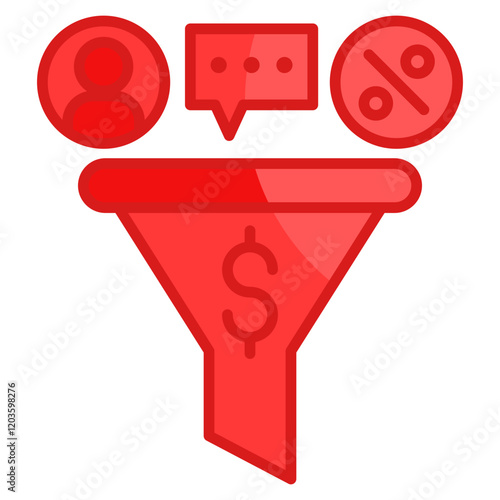 Sales Funnel  Icon Element For Design