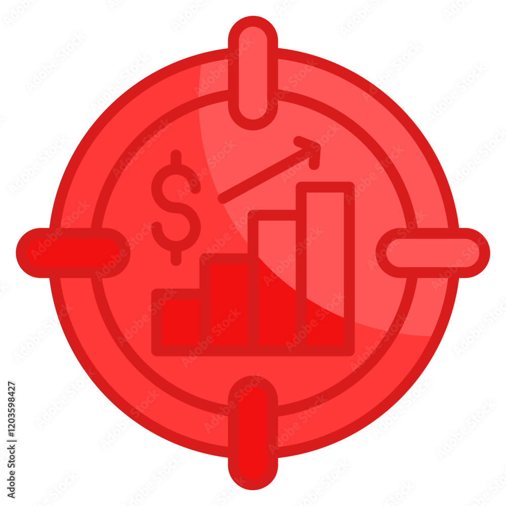Sales Target Icon Element For Design Sales Target Icon Element For Design