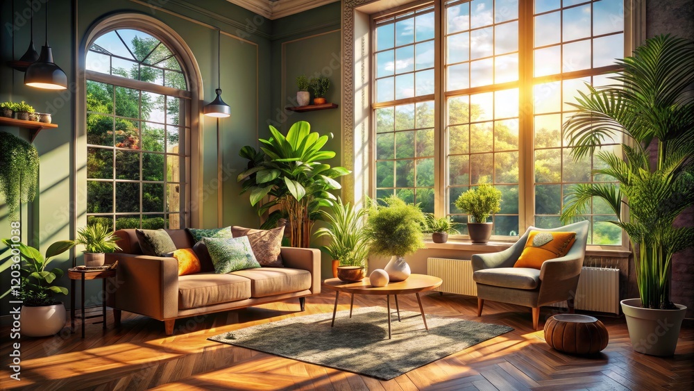 Serene Shadows Dance on Walls in Soft Light, Inviting Atmosphere of Calmness and Tranquility Serene Shadows Dance on Walls in Soft Light, Inviting Atmosphere of Calmness and Tranquility
