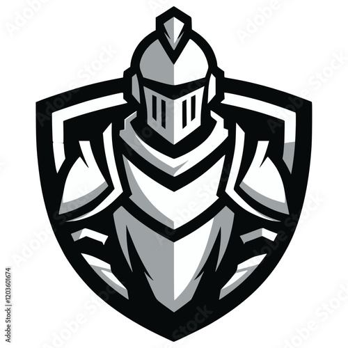 shield with medieval knight