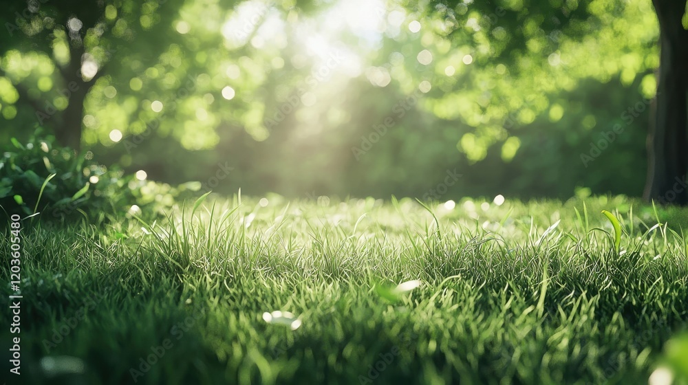 A lush green field with trees in the background A lush green field with trees in the background