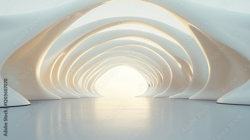 Obraz premium futuristic white architectural structure background