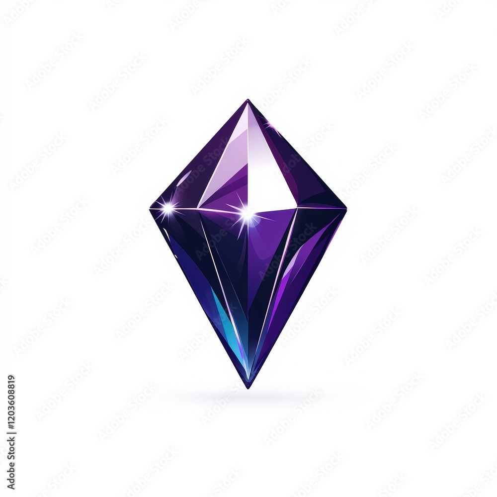 Purple diamond logo on a white background with geometric design elements and clean lines Purple diamond logo on a white background with geometric design elements and clean lines