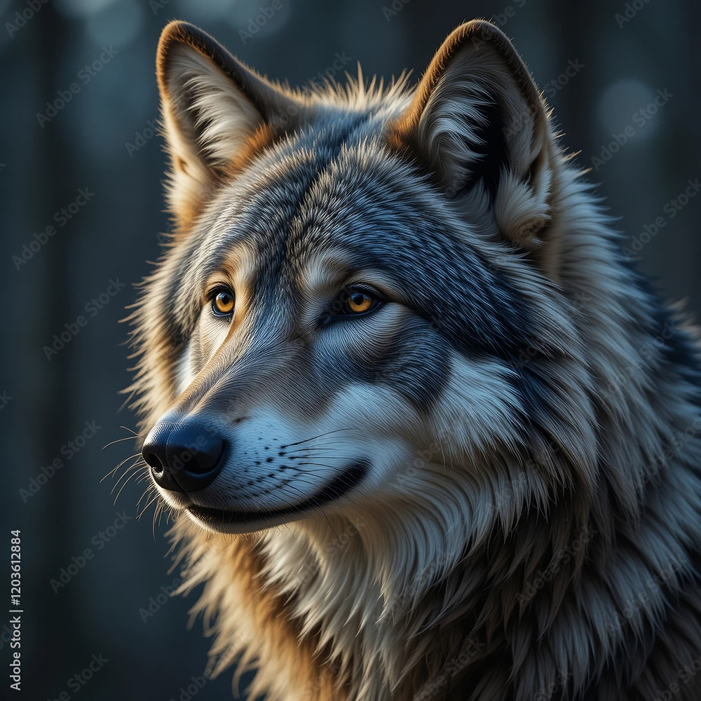 Obraz premium gray wolf portrait