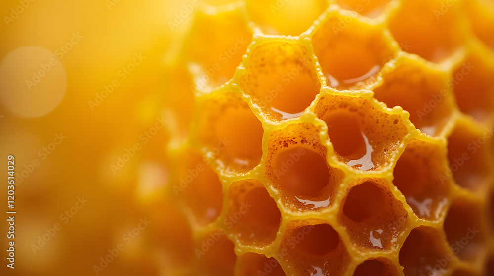 Honeycombs, macro photography, honeycombs with honey, background. Honeycombs, macro photography, honeycombs with honey, background.