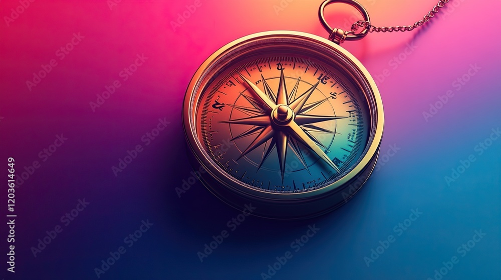 A modern compass on a gradient backdrop, signifying exploration and guidance. A modern compass on a gradient backdrop, signifying exploration and guidance.