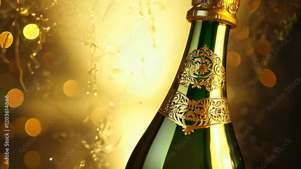 series champagne holiday c champaign celebration bottle party beverage drink fun nobody celebrate painting glasses white new holiday gold sparkling expensive green liquid year champaign ball day