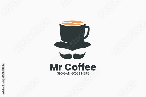 Mister Coffee Logo. Vector Illustration