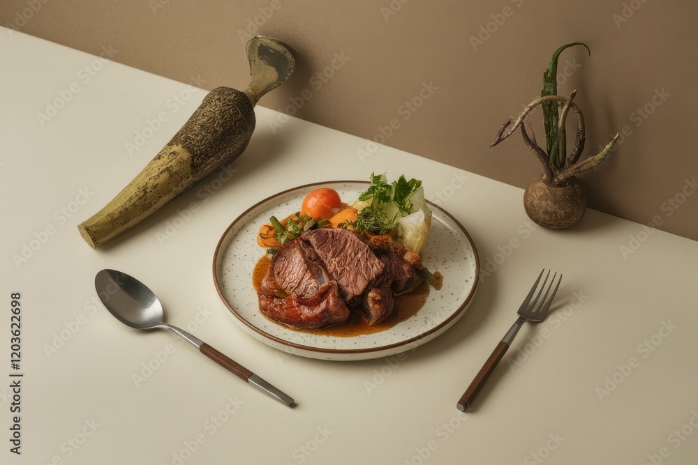 Roasted Beef Dinner with Vegetables and Gravy Roasted Beef Dinner with Vegetables and Gravy