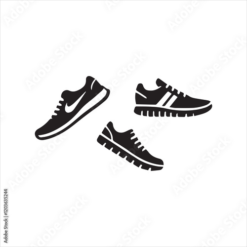sport shoes vector illustration