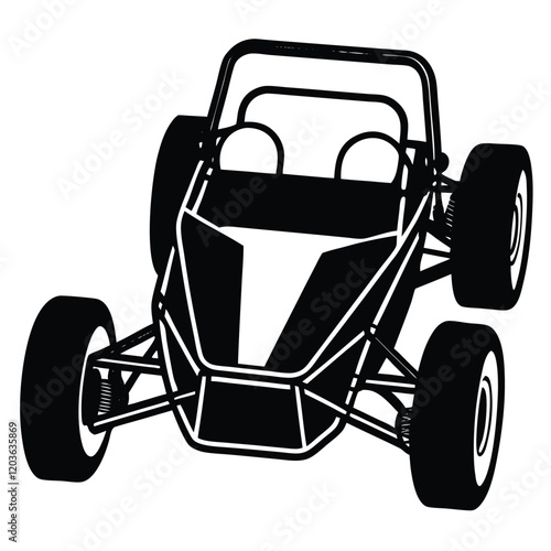 Custom Dune Buggy Vector Illustration  for Extreme Off-Road Adventures