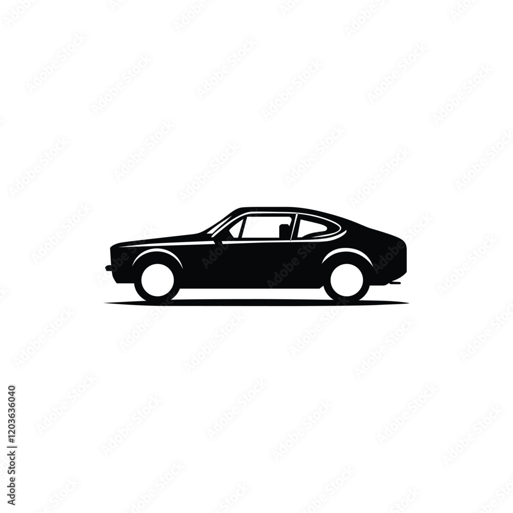 Fototapeta premium Car logo silhouette minimalist. Autocar logo concept isolated on white background