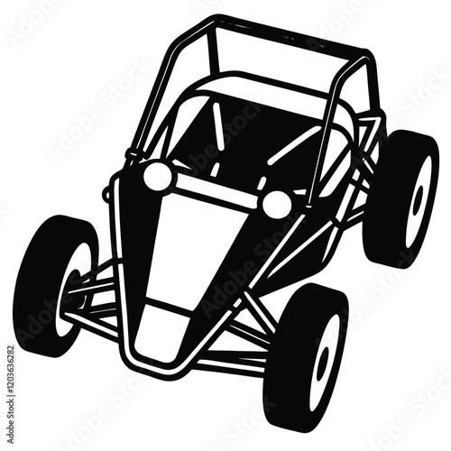 Custom Dune Buggy Vector Illustration  for Extreme Off-Road Adventures