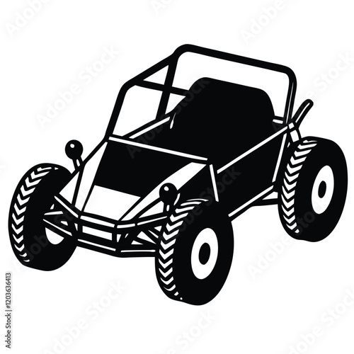 Custom Dune Buggy Vector Illustration  for Extreme Off-Road Adventures