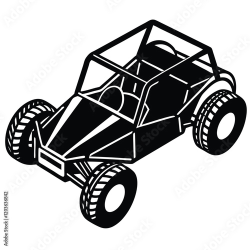 Custom Dune Buggy Vector Illustration  for Extreme Off-Road Adventures