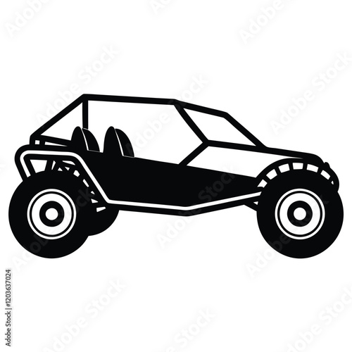 Custom Dune Buggy Vector Illustration  for Extreme Off-Road Adventures