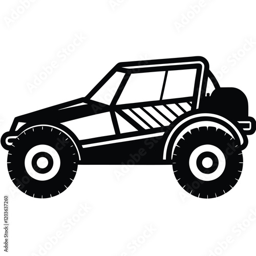 Custom Dune Buggy Vector Illustration  for Extreme Off-Road Adventures